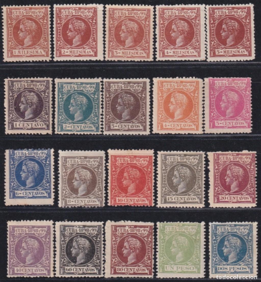 Selos: 1898-372 CUBA SPAIN MH 1896 ALFONSO XII AUTONOMIA COMPLETE SET.