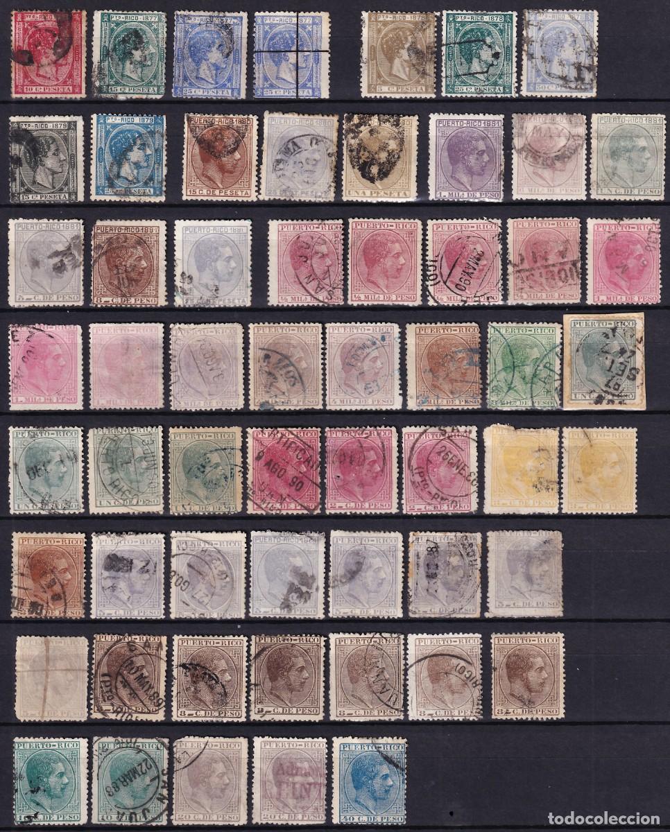 Sellos: Puerto Rico, 1877-1884 Distintos valores, Alfonso XII.