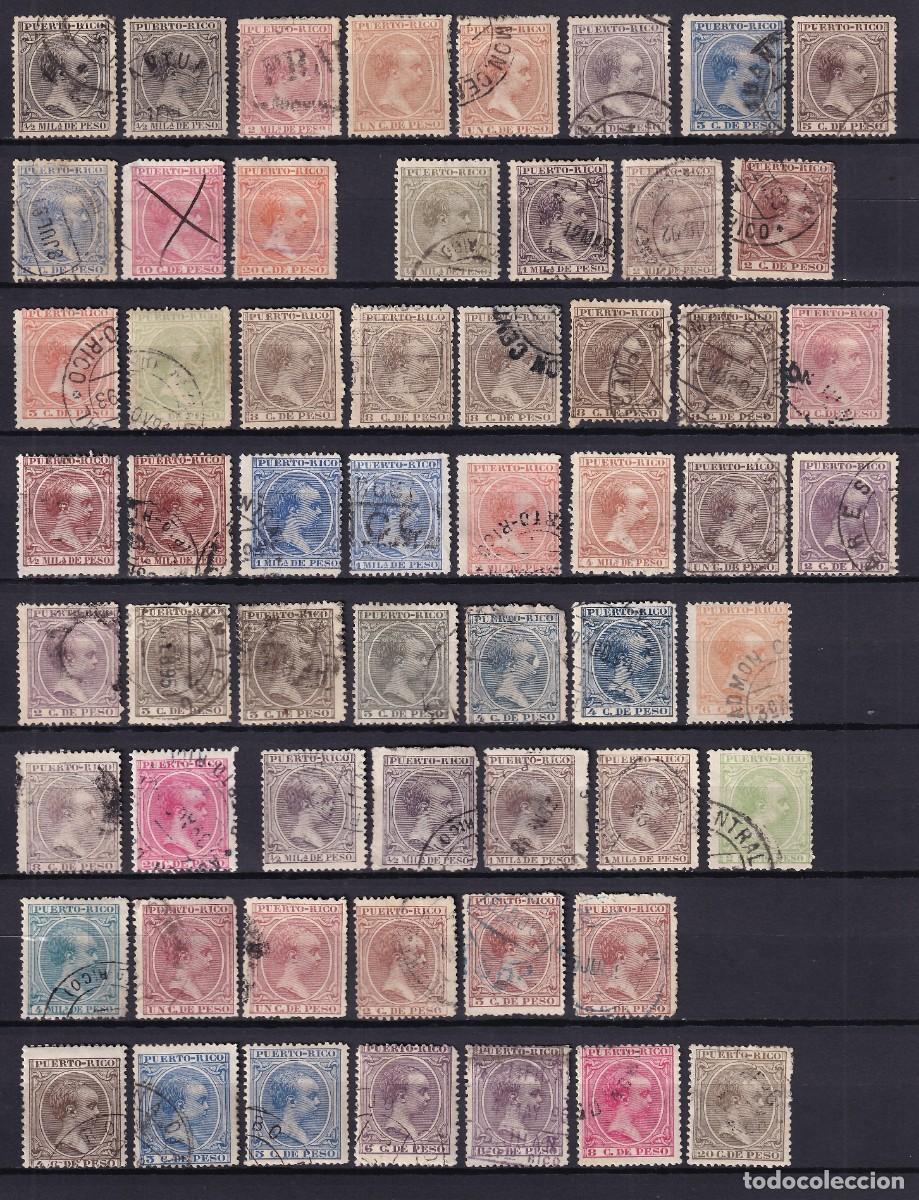 Sellos: Puerto Rico, 1890-1897 Distintos valores, Alfonso XIII.