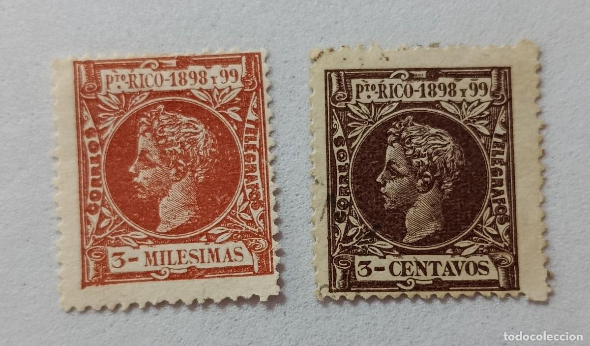 Sellos: Sellos excolonias espa&ntilde;olas Puerto Rico 1898, edifil 132 y 137