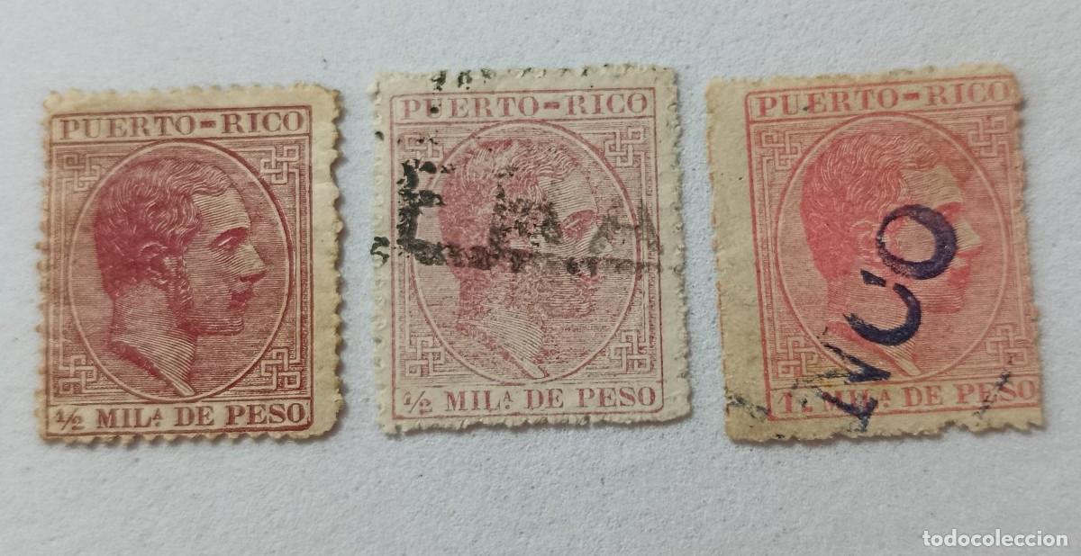 Sellos: Sellos excolonias espa&ntilde;olas Puerto Rico 1882-1884, edifil 55, 55A, 56
