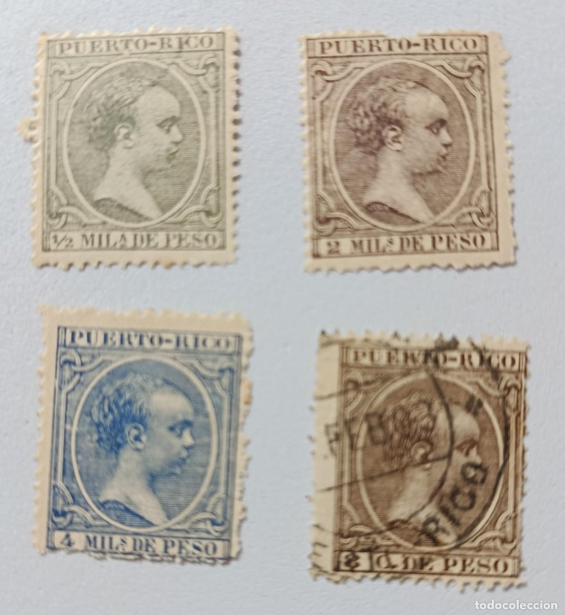 Sellos: Sellos excolonias espa&ntilde;olas Puerto Rico 1891-1892, edifil 86, 88/89, 96.