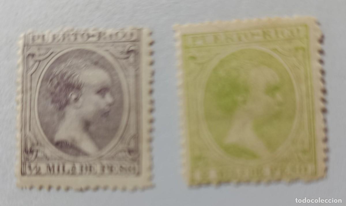 Sellos: Sellos excolonias espa&ntilde;olas Puerto Rico 1896-1897, edifil 115, 117.
