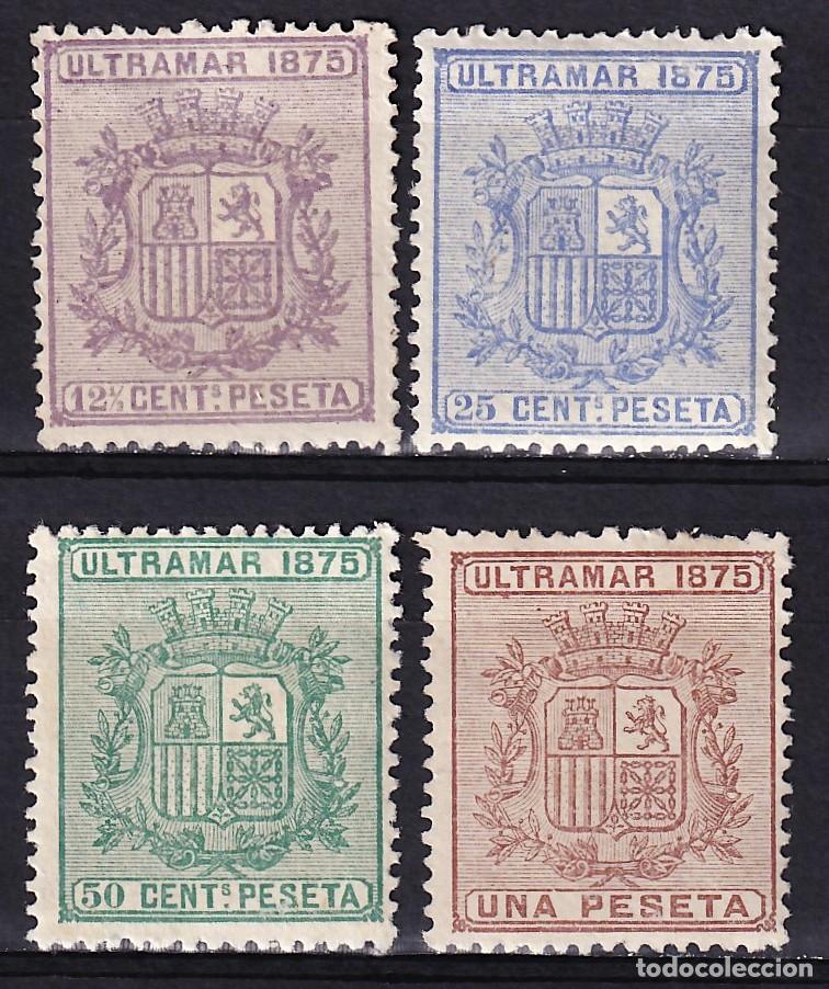 Sellos: CUBA, 1875 EDIFIL N&ordm; 31, 32, 33, 34, (*), /*/