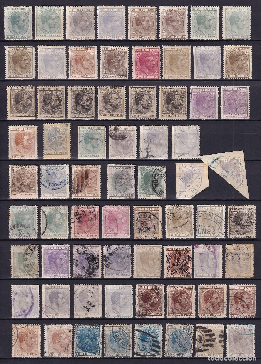 Sellos: CUBA, 1880-1888 Distintos valores