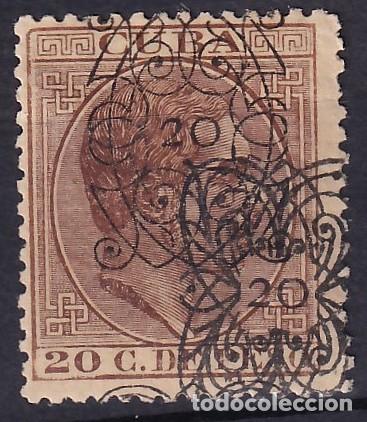 Sellos: CUBA, 1883 EDIFIL N&ordm; 82hhx /*/, [Doble sobrecarga, Ambas diferentes. Tipo C+D]
