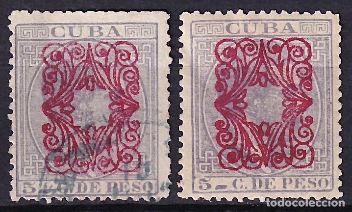 Sellos: CUBA, 1883 Distintos valores, [Sobrecarga sin valor.]