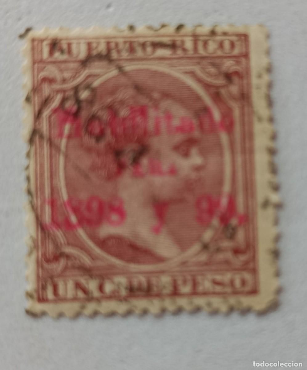 Sellos: Sellos excolonia espa&ntilde;ola Puesto Rico 1898, Habilitado para 1898 y 99, edifil 154