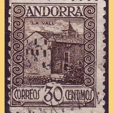 Sellos: ANDORRA ESPAÑOLA 1931 PAISAJES DE ANDORRA, EDIFIL Nº 21D (O)