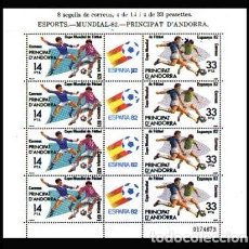 Sellos: ANDORRA ESPAÑOLA 1982 - MUNDIAL DE FUTBOL ESPAÑA 82 - EDIFIL Nº 159-160 - MINI HOJA. Lote 364686961