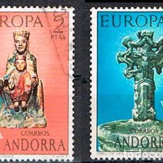 Sellos: ANDORRA EDIFIL Nº 89/90, EUROPA 1974, VIRGEN DE ORDINO Y CRUZ DE LOS CUATRO BRAZOS, USADO (SERIE COM. Lote 155290322
