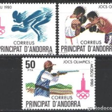 Sellos: ANDORRA ESPAÑOLA. 1980 EDIFIL Nº 135 / 137 /**/, JUEGOS OLÍMPICOS DE MOSCÚ 