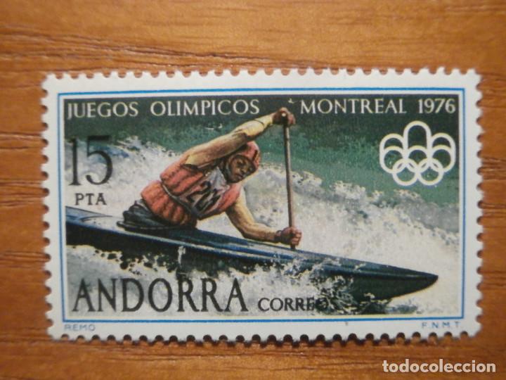 Sellos: SELLO - ANDORRA CORREO ESPA&Ntilde;OL - EDIFIL 105 - 15 PTA - 1976 - Juegos Montreal, Remo - Nuevo