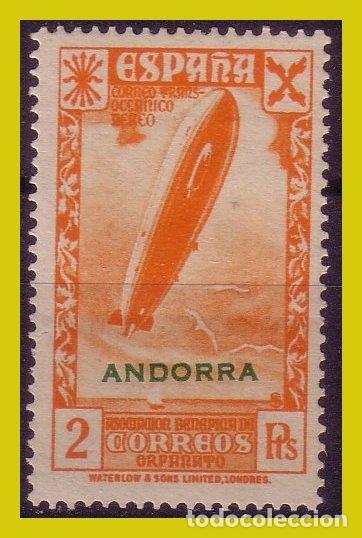 ANDORRA BENEFICENCIA 1938 Hª DEL CORREO HABILITADOS, EDIFIL Nº 6 * * (Sellos - España - Dependencias Postales - Andorra Española)