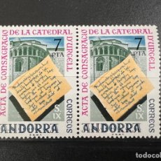 Sellos: ANDORRA ESPAÑOLA, 1974. EDIFIL 99. FESTIVAL LITERARIO.COMPLETA. NUEVOS. SIN FIJASELLOS. BLOQUE DE 2. Lote 349815279