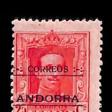 Sellos: ANDORRA ESPAÑOLA, 1928 EDIFIL Nº 6 /*/, 25 C. ROJO CARMÍN. Lote 363535595