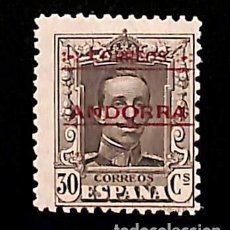 Francobolli: ANDORRA ESPAÑOLA, 1928 EDIFIL Nº 7 /*/, 30 C. CASTAÑO,. Lote 363539800