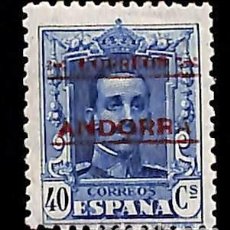 Sellos: ANDORRA ESPAÑOLA, 1928 EDIFIL Nº 8 /*/, 40 C. AZUL,. Lote 363540265