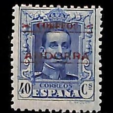 Sellos: ANDORRA ESPAÑOLA, 1928 EDIFIL Nº 8 /*/, 40 C. AZUL,. Lote 363540305