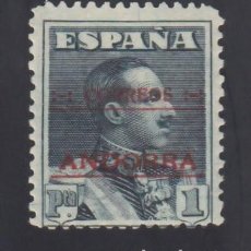 Sellos: ANDORRA ESPAÑOLA, 1928 EDIFIL Nº 10 /*/, 1 PTS PIZARRA. Lote 363544950