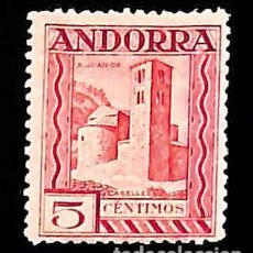 Sellos: ANDORRA ESPAÑOLA, 1929 EDIFIL Nº 16 /*/, 5 C. LILA, NÚMERO DE CONTROL AL DORSO.. Lote 363550090