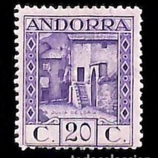 Sellos: ANDORRA ESPAÑOLA, 1929 EDIFIL Nº 19 /*/, 20 C. VIOLETA, NÚMERO DE CONTROL AL DORSO.. Lote 363551200