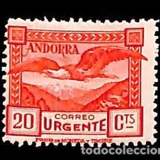 Francobolli: ANDORRA ESPAÑOLA, 1929 EDIFIL Nº 27 /*/, 20 C. ROJO, NÚMERO DE CONTROL AL DORSO.. Lote 363564135