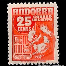 Sellos: ANDORRA, 1948-53 EDIFIL Nº 58 /*/, 25 C. ROJO,. Lote 364137871