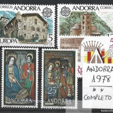 Sellos: T834) ANDORRA 1978** AÑO COMPLETO NUEVO (MNH). Lote 403081009