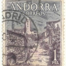 Sellos: ❤️ SELLO DE ANDORRA: CANILLO, 1963, 1 PESETA ESPAÑOLA ❤️