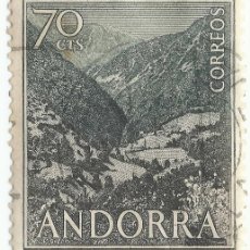 Sellos: ❤️ SELLO ”PRADOS DE AYNOS”, 1963, ANDORRA, PAISAJES, 70 CÉNTIMO ESPAÑOL ❤️