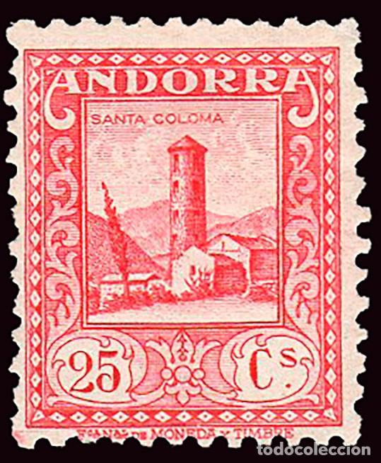 Sellos: Andorra Esp. - Edi * 20d - 1931 - Paisajes - 25cts. - Dentado 11