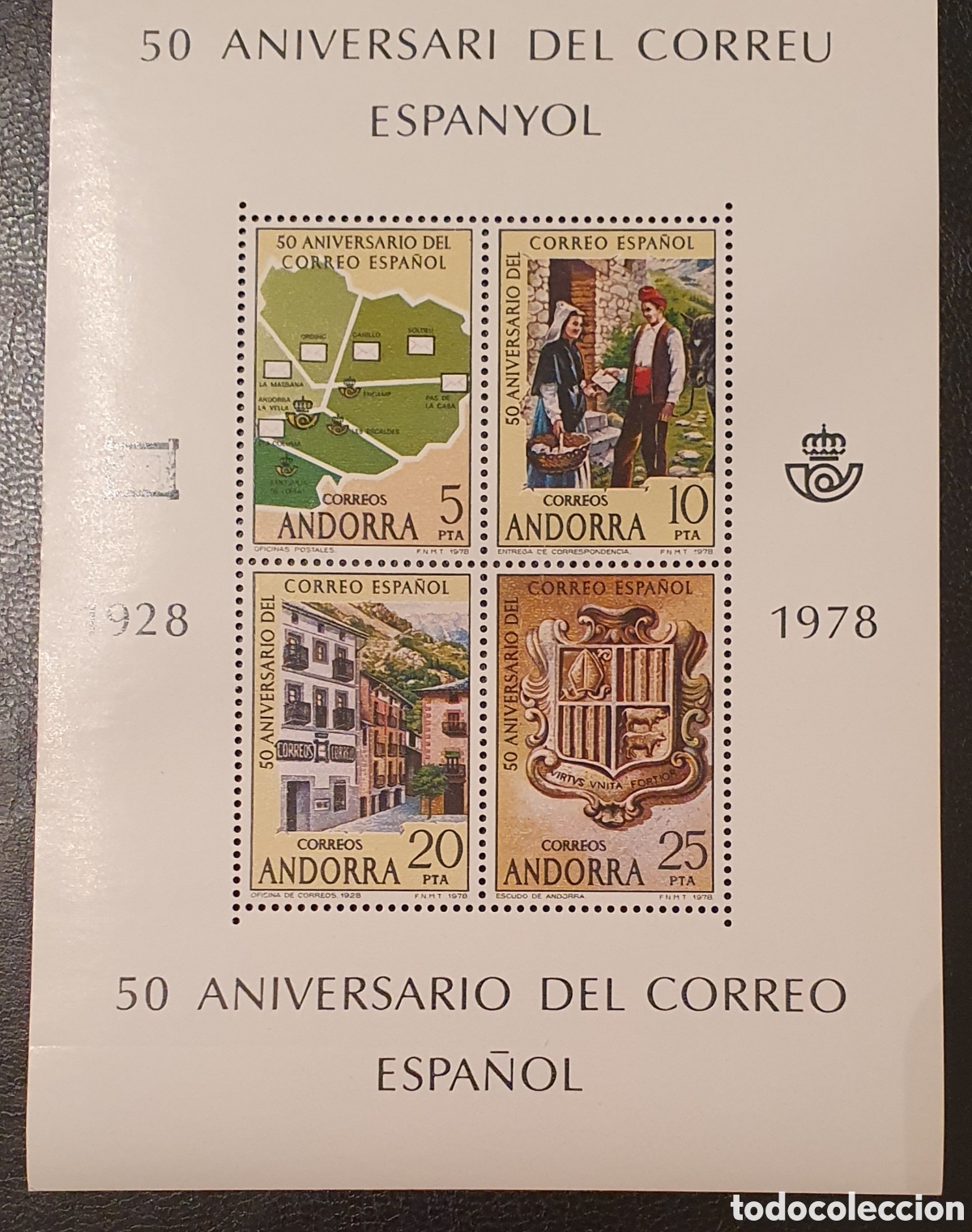 Selos: HB Andorra aniversario del sello espa&ntilde;ol