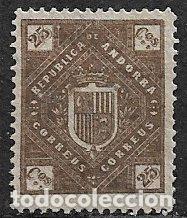 Sellos: ANDORRA ESPA&Ntilde;OLA 1875 Escudo de Andorra, EDIFIL n&ordm; NE5 *