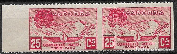 Sellos: ANDORRA ESPA&Ntilde;OLA 1932 Paisajes, EDIFIL n&ordm; NE13sv B2 * * variedad