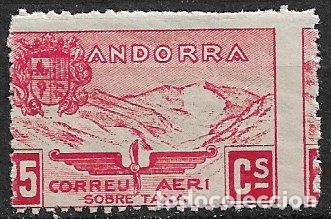 Sellos: ANDORRA ESPA&Ntilde;OLA 1932 Paisajes, EDIFIL n&ordm; NE13dx * * variedad
