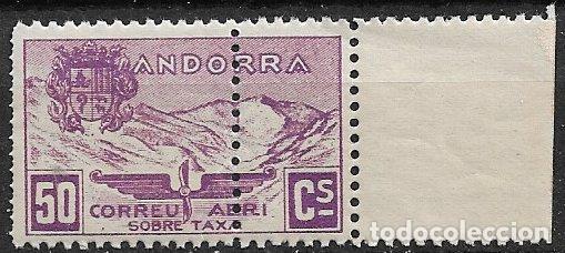 Sellos: ANDORRA ESPA&Ntilde;OLA 1932 Paisajes, EDIFIL n&ordm; NE14ddv * * variedad, LUJO