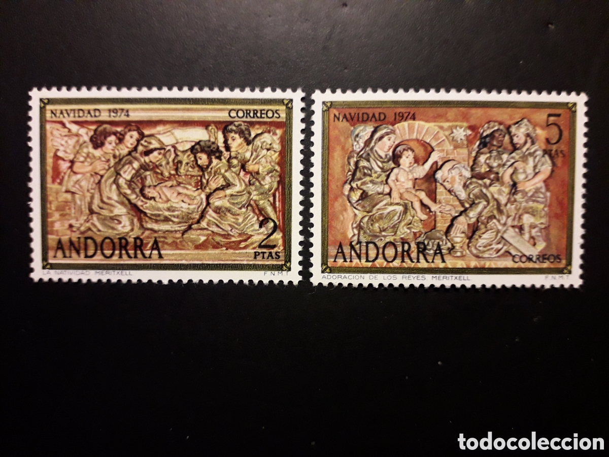 Sellos: ANDORRA ESPA&Ntilde;OLA EDIFIL 94/5 SERIE CTA NUEVA *** 1974 NAVIDAD, REYES MAGOS PEDIDO M&Iacute;NIMO 3&euro;