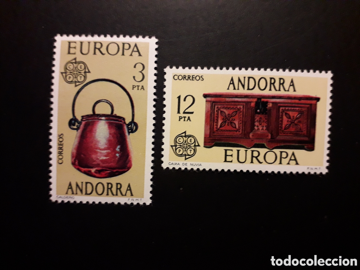 Sellos: ANDORRA ESPA&Ntilde;OLA EDIFIL 102/3 SERIE CTA NUEVA *** 1976 EUROPA CEPT, ARTESAN&Iacute;A PEDIDO M&Iacute;NIMO 3&euro;