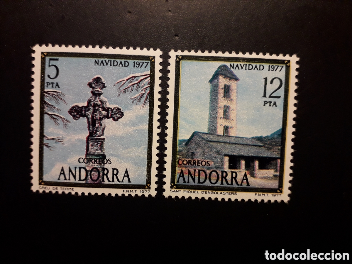 Sellos: ANDORRA ESPA&Ntilde;OLA EDIFIL 110/11 SERIE CTA NUEVA *** 1977 NAVIDAD PEDIDO M&Iacute;NIMO 3&euro;
