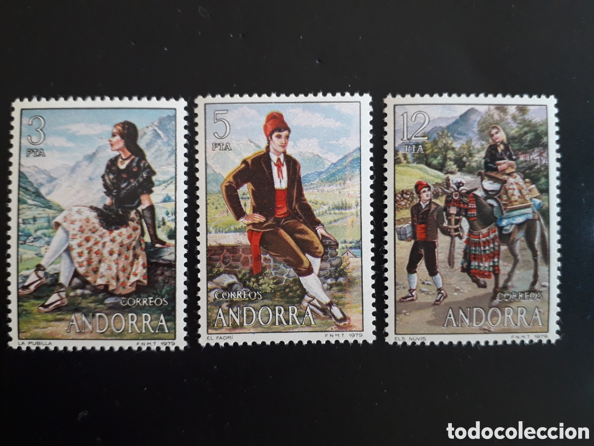Sellos: ANDORRA ESPA&Ntilde;OLA EDIFIL 122/4 SERIE CTA NUEVA *** 1979 TRAJES T&Iacute;PICOS PEDIDO M&Iacute;NIMO 3&euro;