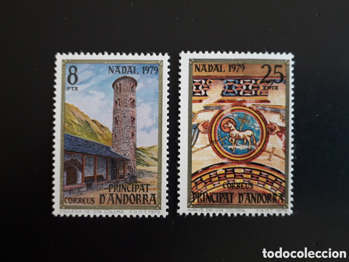 Sellos: ANDORRA ESPA&Ntilde;OLA EDIFIL 128/9 SERIE CTA NUEVA *** 1979 NAVIDAD IGLESIA ROM&Aacute;NICA PEDIDO M&Iacute;NIMO 3&euro;