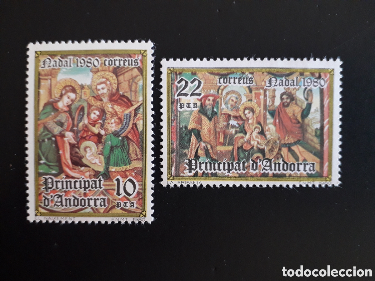 Sellos: ANDORRA ESPA&Ntilde;OLA EDIFIL 138/9 SERIE CTA NUEVA *** 1980 NAVIDAD, PINTURAS PEDIDO M&Iacute;NIMO 3&euro;