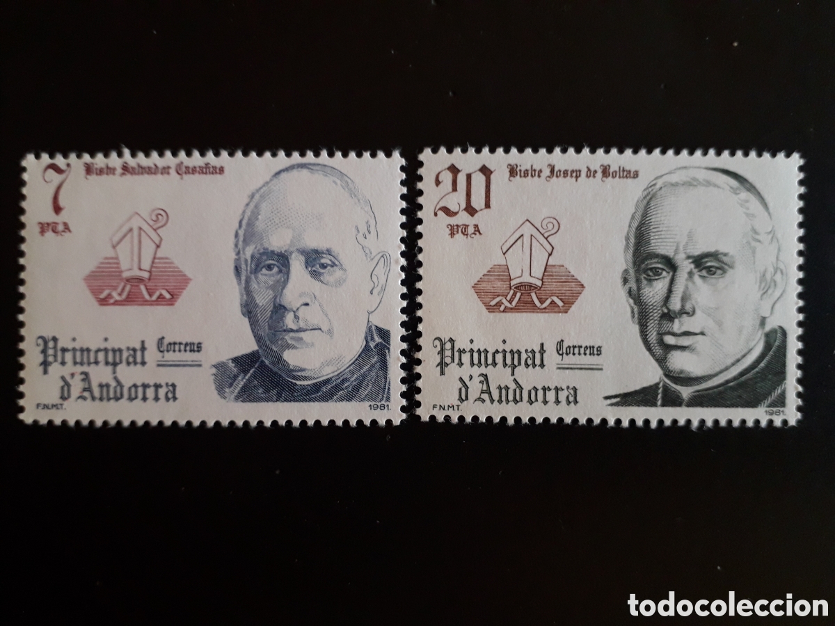 Sellos: ANDORRA ESPA&Ntilde;OLA EDIFIL 146/7 SERIE CTA NUEVA *** 1981 COPR&Iacute;CIPES EPISCOPALES PEDIDO M&Iacute;NIMO 3&euro;