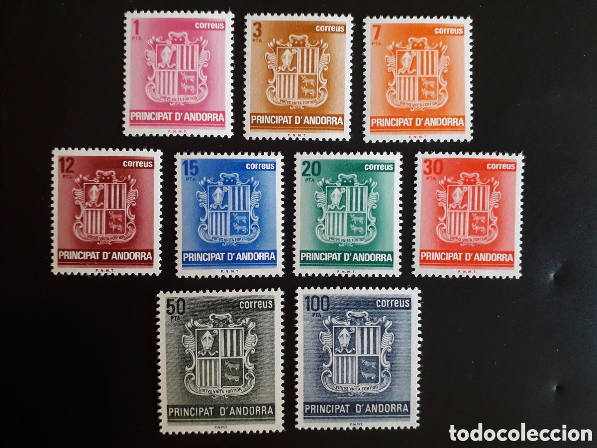 Sellos: ANDORRA ESPA&Ntilde;OLA EDIFIL 148/56 SERIE CTA NUEVA *** 1982 ESCUDO DE ANDORRA PEDIDO M&Iacute;NIMO 3&euro;
