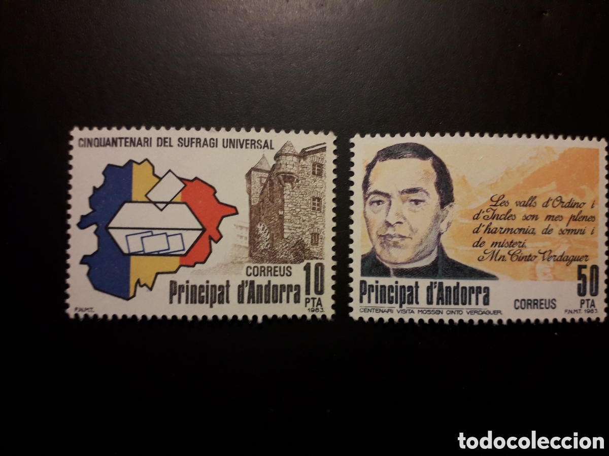 Sellos: ANDORRA ESPA&Ntilde;OLA EDIFIL 171/2 SERIE CT NUEVA *** 1983 SUFRAGIO UNIVERSAL J VERDAGUER PEDIDO M&Iacute;NIM 3&euro;