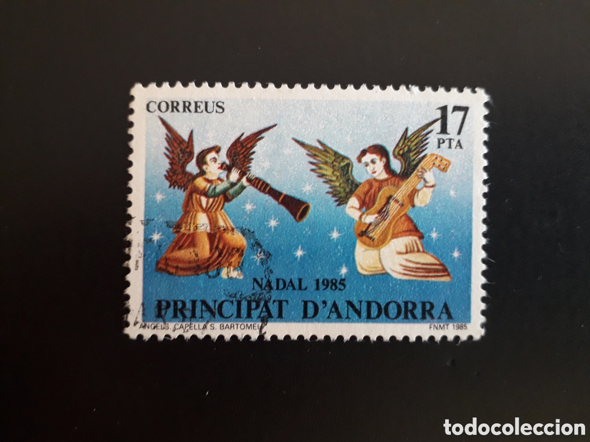 Sellos: ANDORRA ESPA&Ntilde;OLA EDIFIL 189 SERIE CTA USADA 1985 NAVIDAD, &Aacute;NGELES, M&Uacute;SICA PEDIDO M&Iacute;NIMO 3&euro;