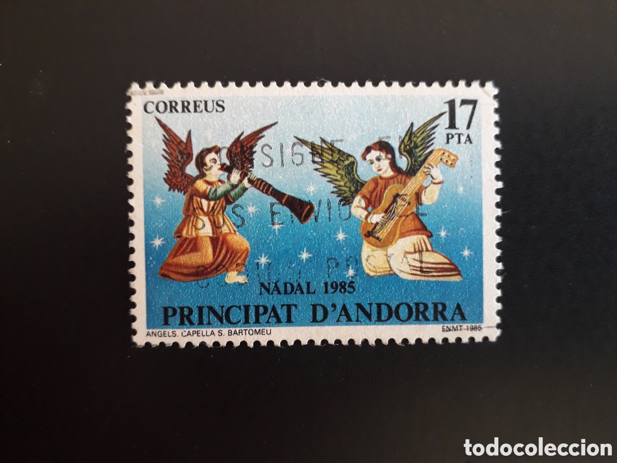 Sellos: ANDORRA ESPA&Ntilde;OLA EDIFIL 189 SERIE CTA USADA 1985 NAVIDAD, &Aacute;NGELES, M&Uacute;SICA PEDIDO M&Iacute;NIMO 3&euro;