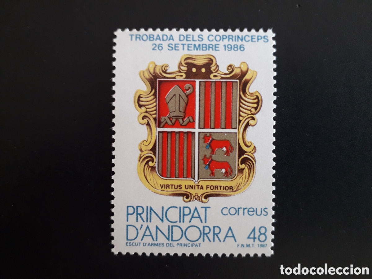 Sellos: ANDORRA ESPA&Ntilde;OLA EDIFIL 195 SERIE CTA NUEVA *** 1987 ESCUDO, ENCUENTRO COPR&Iacute;NCIPES PEDIDO M&Iacute;NIMO 3&euro;
