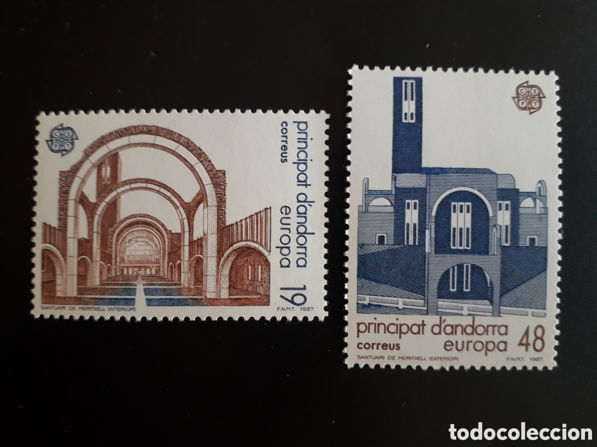 Sellos: ANDORRA ESPA&Ntilde;OLA EDIFIL 196/7 SERIE CTA NUEVA *** 1987 EUROPA CEPT, ARQUITECTURA PEDIDO M&Iacute;NIMO 3&euro;